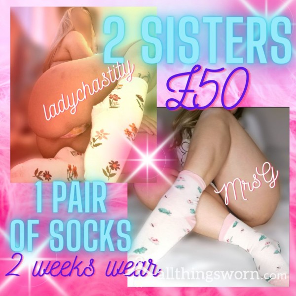 ✨✨Two Sisters One Pair Of Socks😉 Two Weeks Of Ladychastity And MrsG’s Free Uk P&P🦶🏼✨