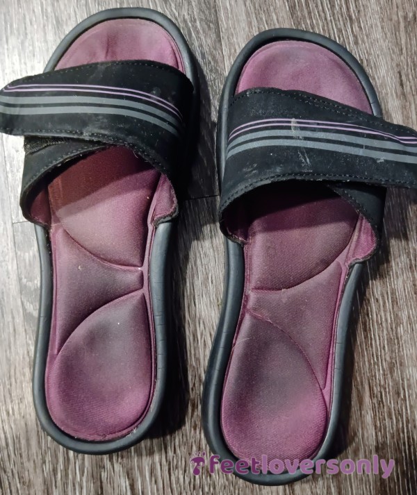 Slide Flip Flops With Memory Foam Cushion Worn For 4 Years, Never Washed