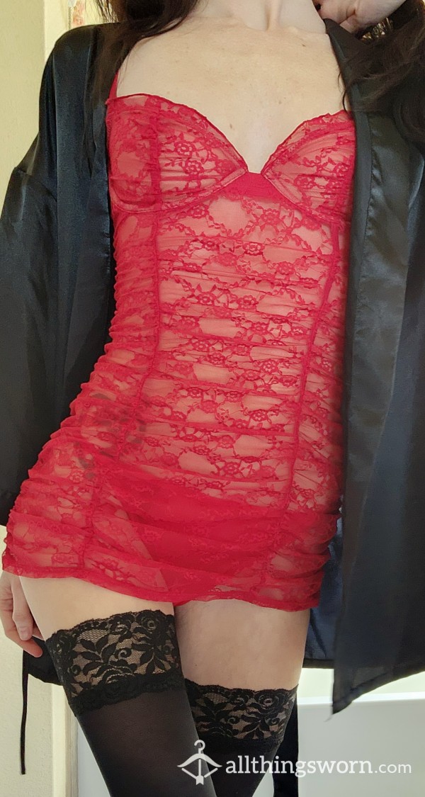 Small Red Lingerie Dress