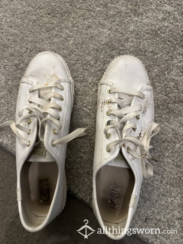 Smelly Dirty Keds Size 5 Worn, Without Socks