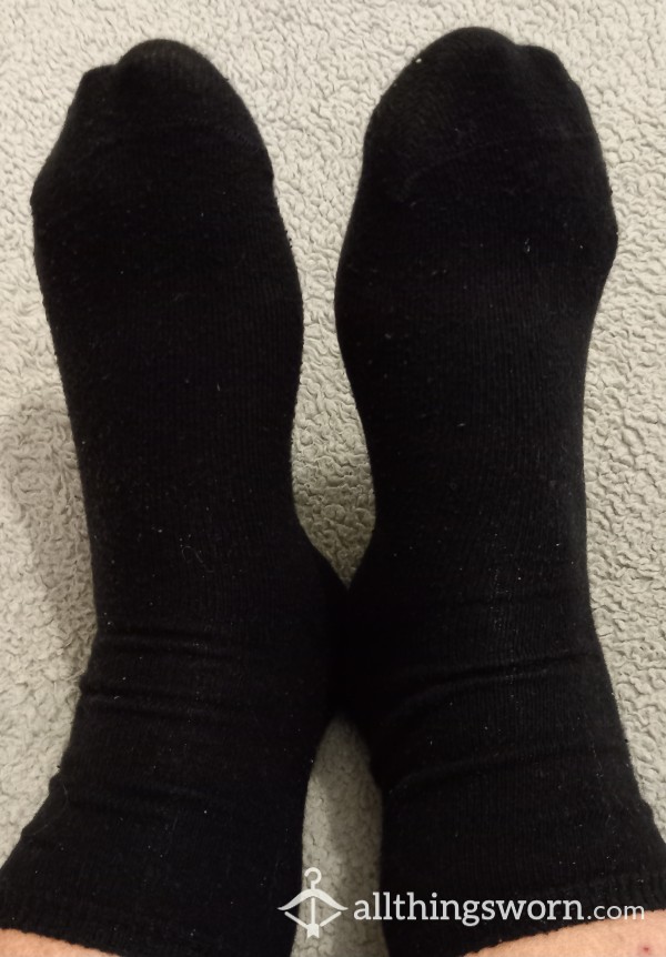 Smelly Old Black Ankle Socks