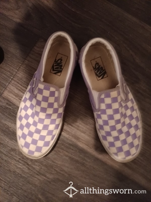 Smelly Sweaty Purple And White Old Vans