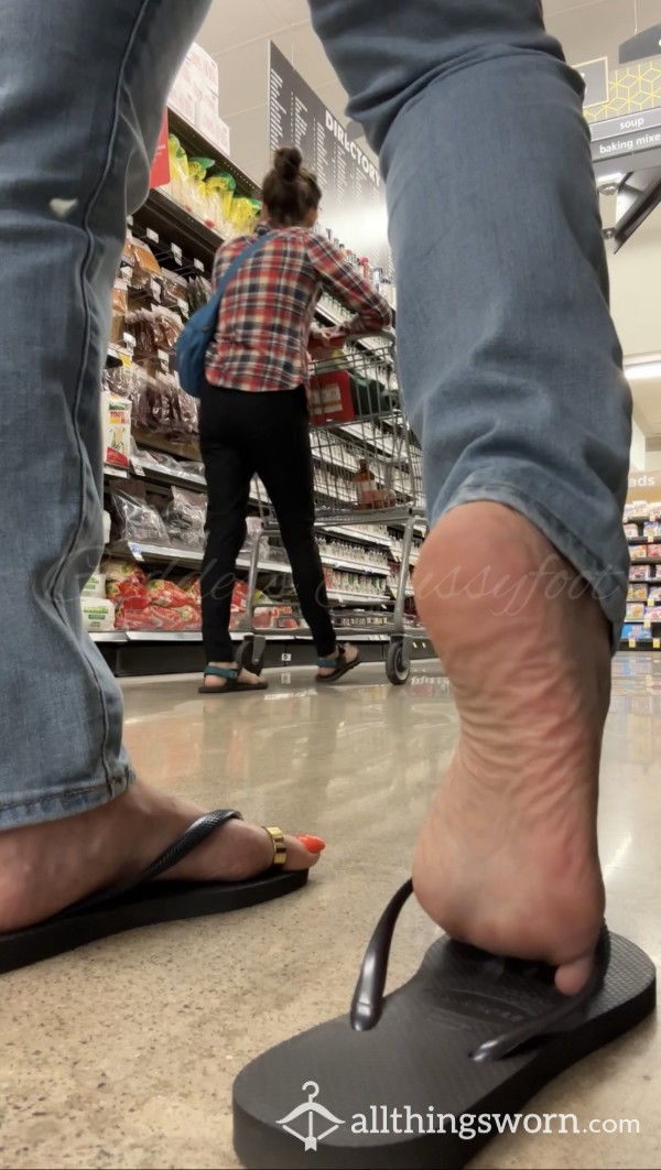 Sneaky Feet At The Grocery Store