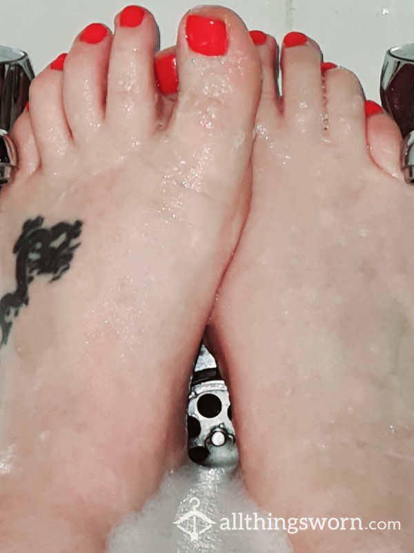 Soapy Feet Are Happy Feet.