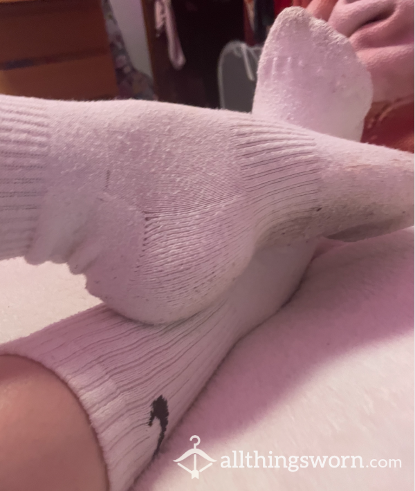 Nike Socks Worn To Dance Class - Dirty, Stained, Heavily Worn