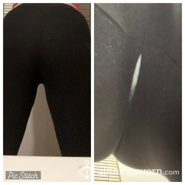 Soft Black Leggings With Whole Near My Pussy