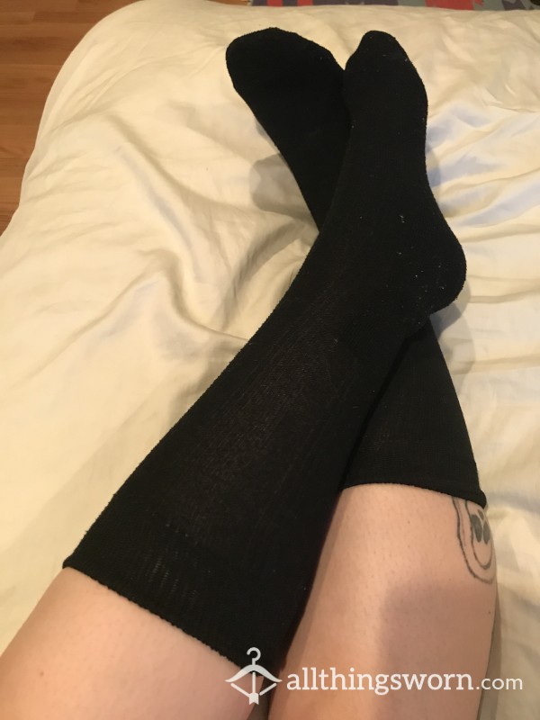 Soft Black Sweaty Socks
