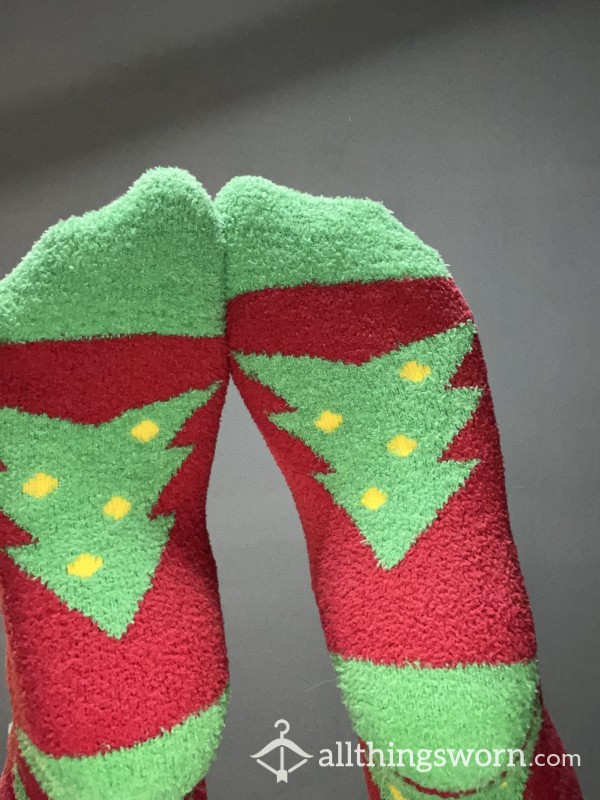 Soft Fuzzy Holiday Socks