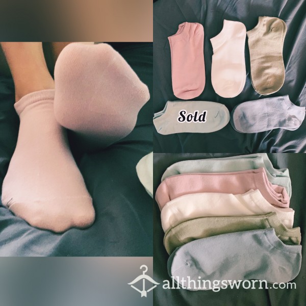 Solid Cotton Ankle Socks