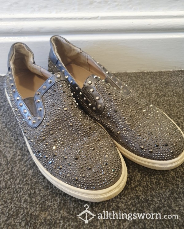 Sparkly Slip On Trainers/flats