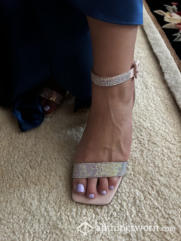 Sparkly Thick Wedges