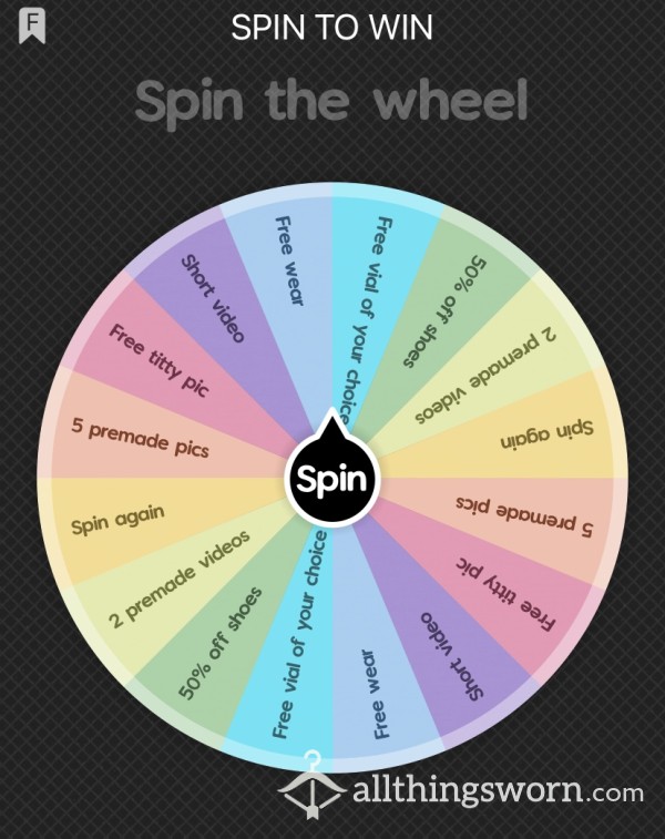 ‼️SPIN FOR PRIZES ✨💋💦‼️‼️