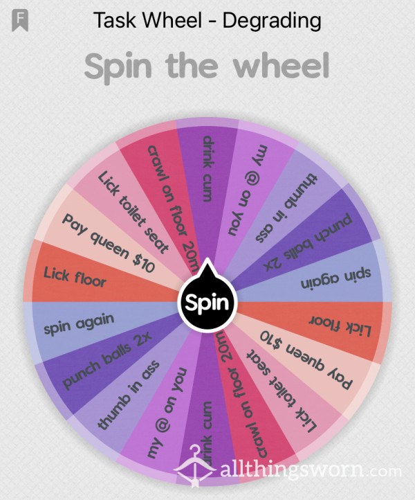 Spin The Task Wheel - Degrading