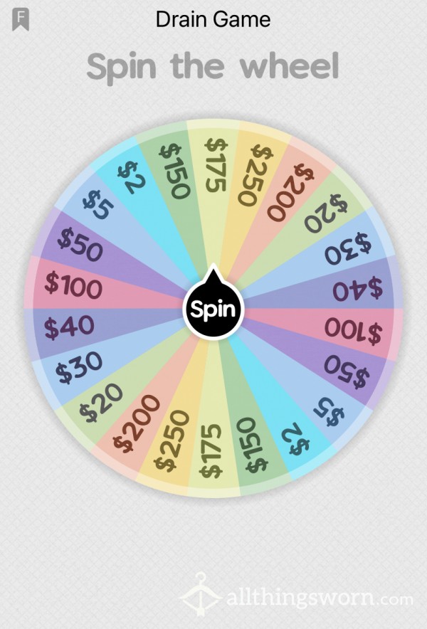 Spin The Wheel - Drain Game