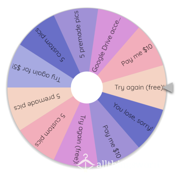 Spin The Wheel! - Messaging, Pictures, Socks, Panties
