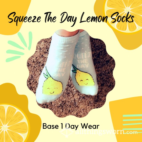 “Squeeze The Day” Lemon Socks