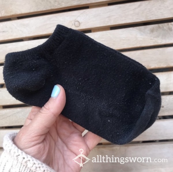 Stinky, Dirty, & Sweaty Workout Socks - Black Ankle Socks