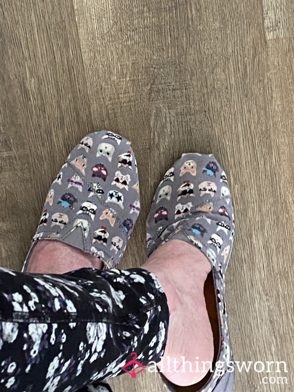 Tom’s Casual Flats Well Worn Kitty Slip On Shoes