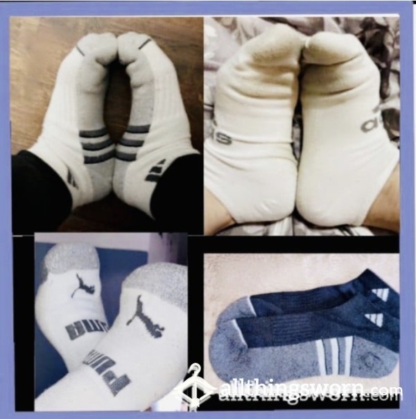 🧦72 Hr Wear ✨Choice Of 6 ✨ Different Kinds Of Addias & Puma Socks 6 Pictures & Custom Video ⭐️