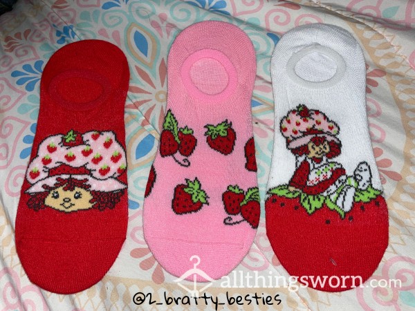 Strawberry Shortcake Socks 🍓 3 Pairs 🍓 (B &/OR H)