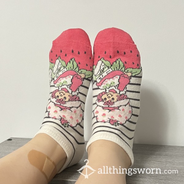 Strawberry Shortcake Stripped Ankle Socks