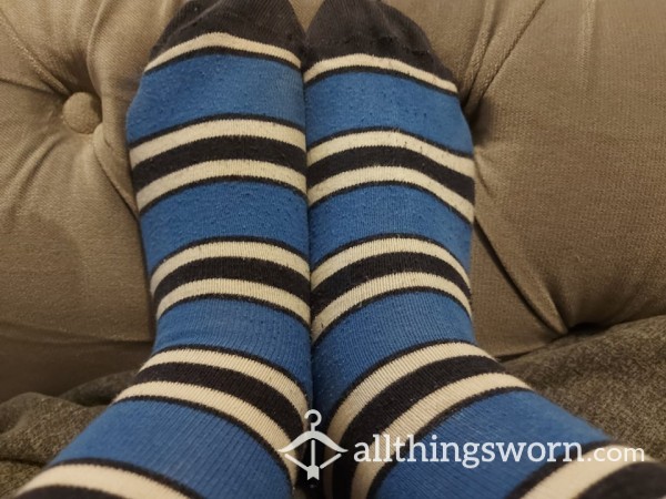 Stripey Blue Socks