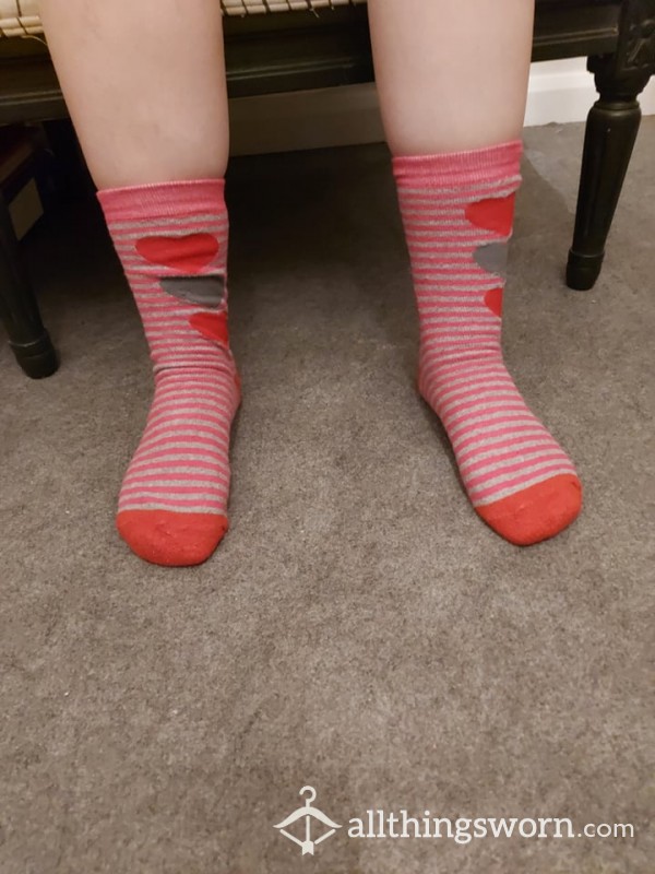Stripey Heart Socks