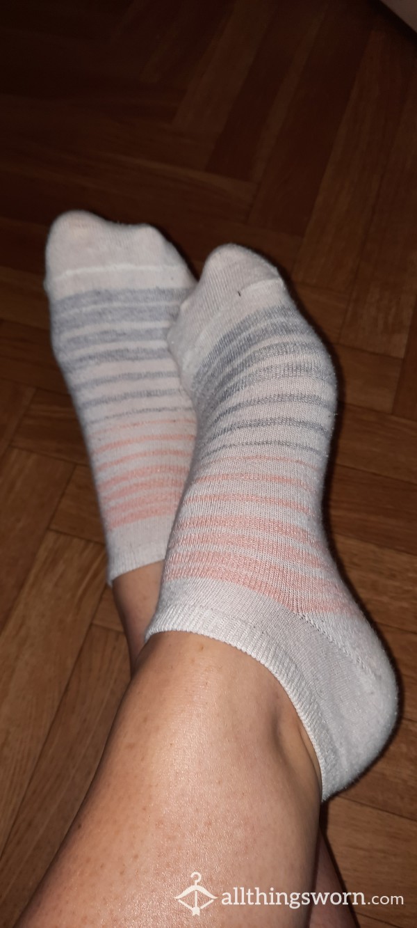 Cute Striped Socks - Let Me Get These Nice And Stinky For You 👣