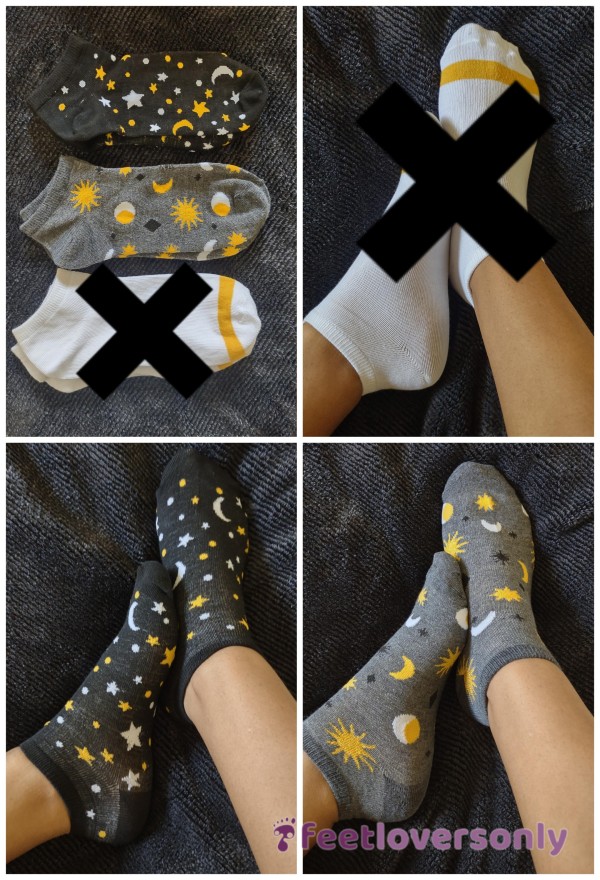 Sun🌞, Moon 🌝 And Stars 🌟 Ankle Socks