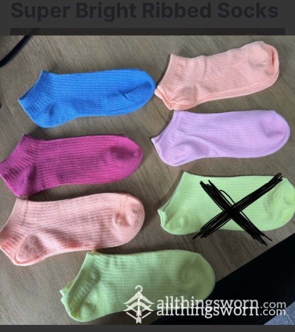 Super Bright Ribbed Socks