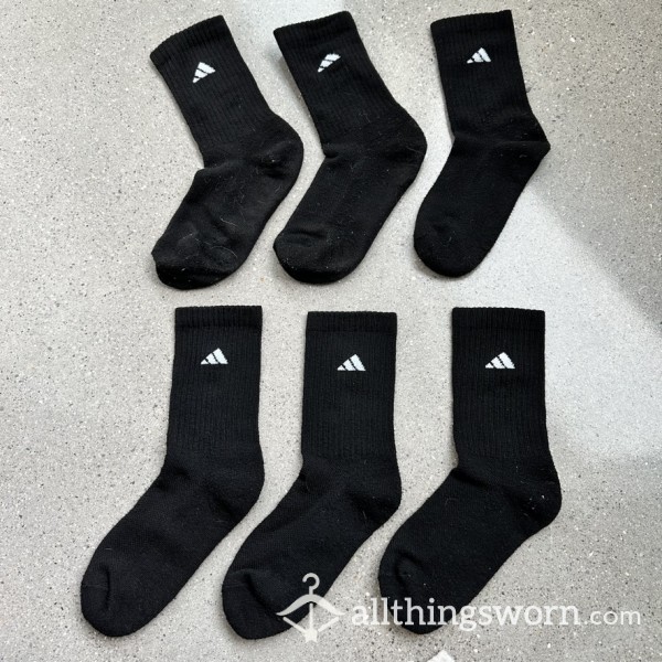 SWEATY Black Adidas Crew Gym Socks