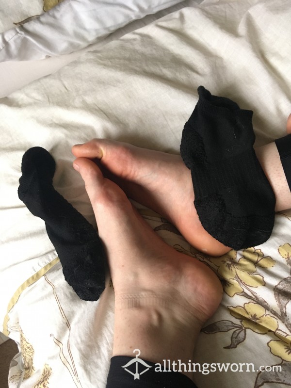 Sweaty Black Ankle Socks