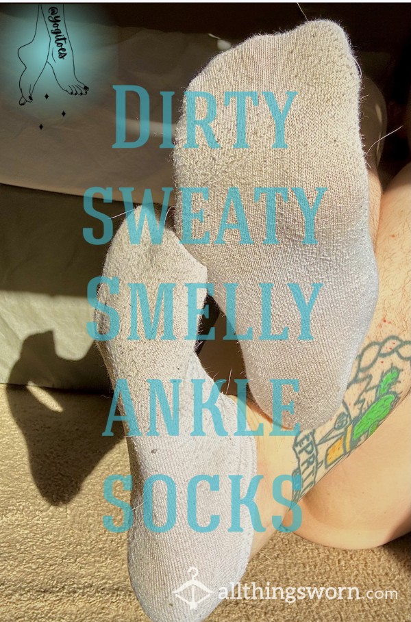 Sweaty Dirty White Ankle Socks