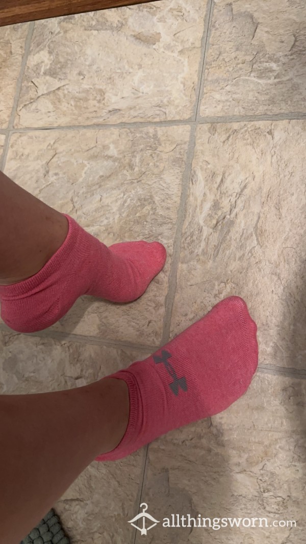 Sweaty Pink UA Work Socks 🥵