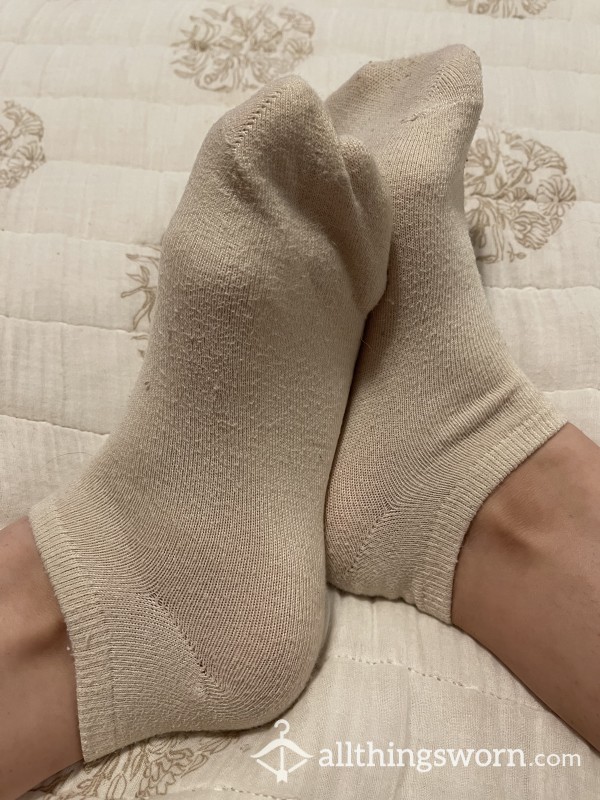 Sweaty White Ankle Socks