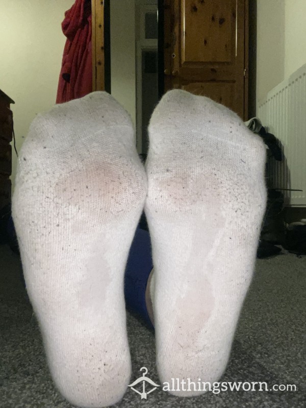 Sweaty Workout White Ankle Socks. Free UK Shipping 😈