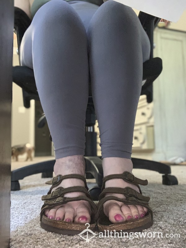 3:43 Video Taking Off Birkenstocks From The View Of Under My Desk