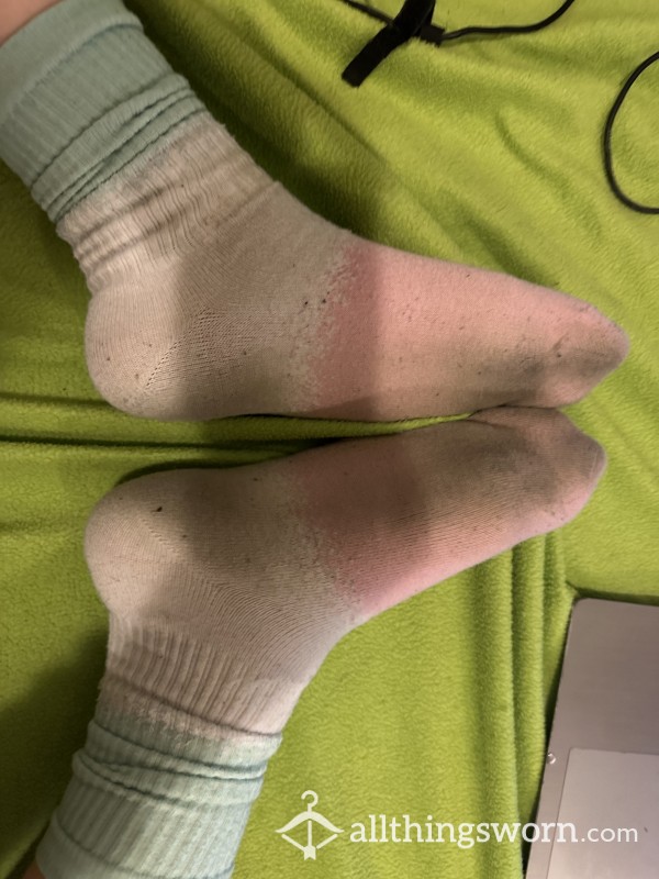 Teen Cute Ombre Socks - Very Dirty And Worn