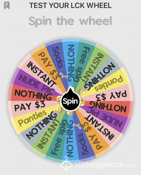 Test Your Luck With My Spin Wheel!!!
