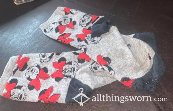 These Are My Old, Well Worn, Holey, Mickey Mouse Ankle Socks