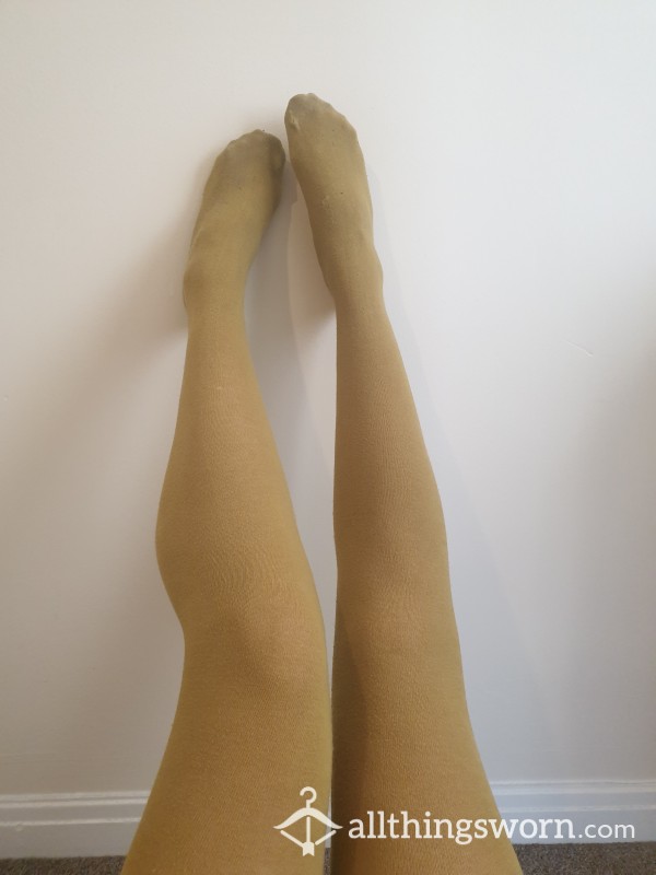 Thick Cotton Yellow Tights
