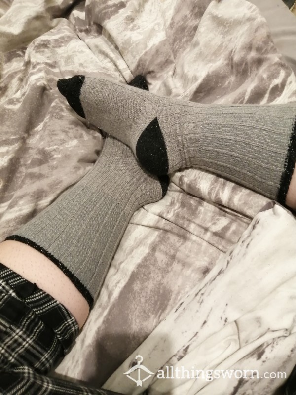 Thick Grey Winter Socks