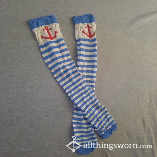 Thigh High Sailor Stripe Stockings