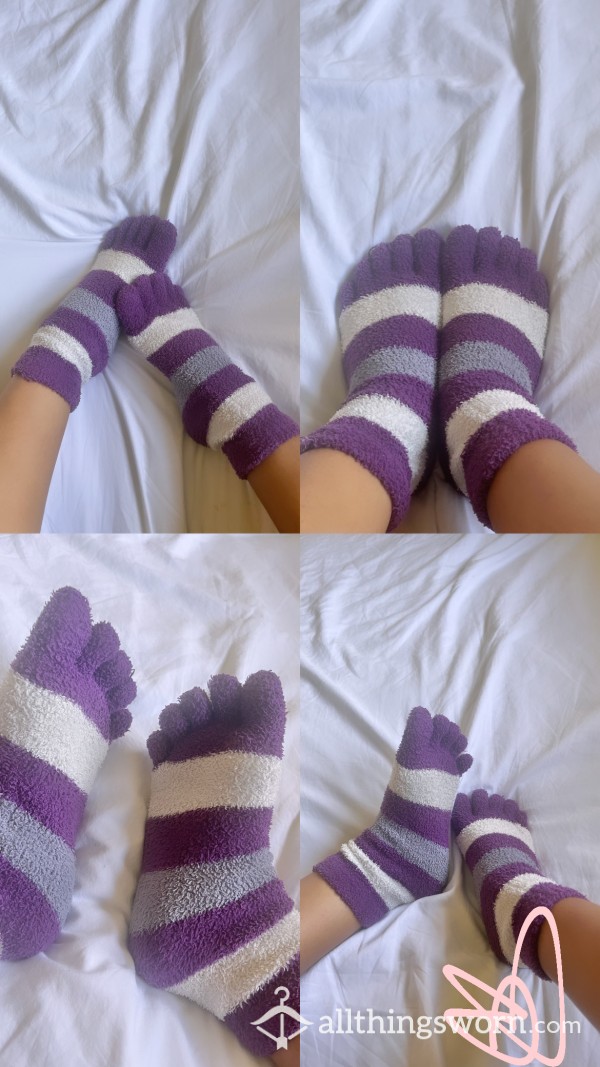 TOE Socks - Purple&white