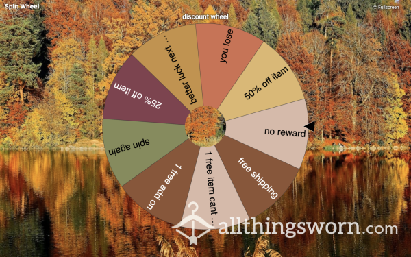 Try Your Luck Spinning The Discount Wheel!