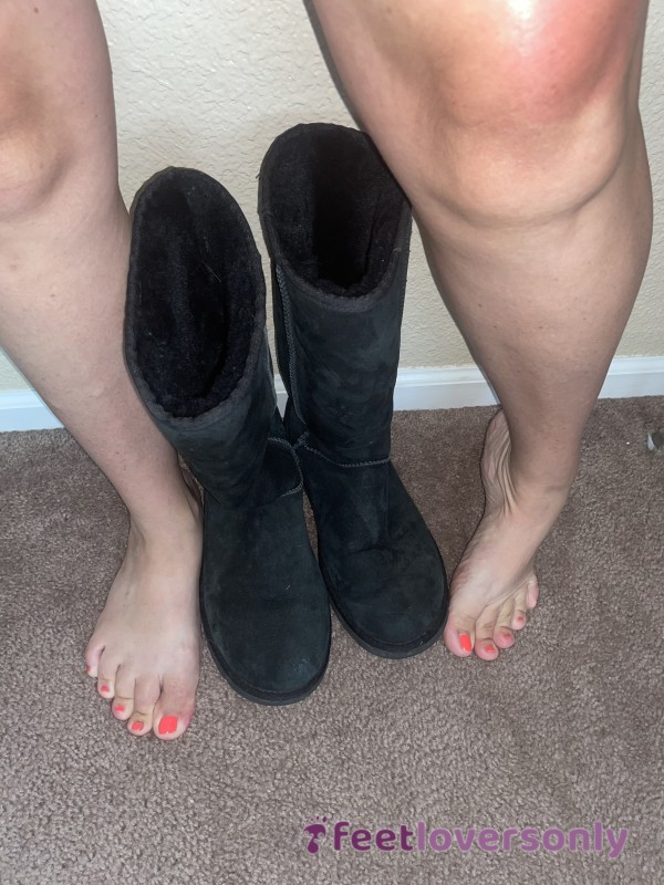 SOLD UGG Boots Tall Black Stinky Smelly Worn In