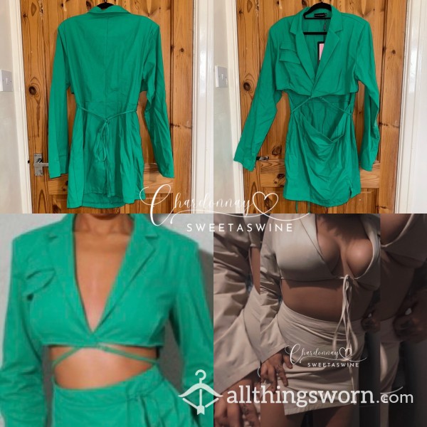🍷SOLD!!🍷.  UK 14|💚New (With Tags) PLT Green Blazer Dress👗