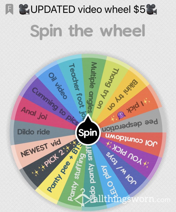 UPDATED Video Wheel! *Only $5!*