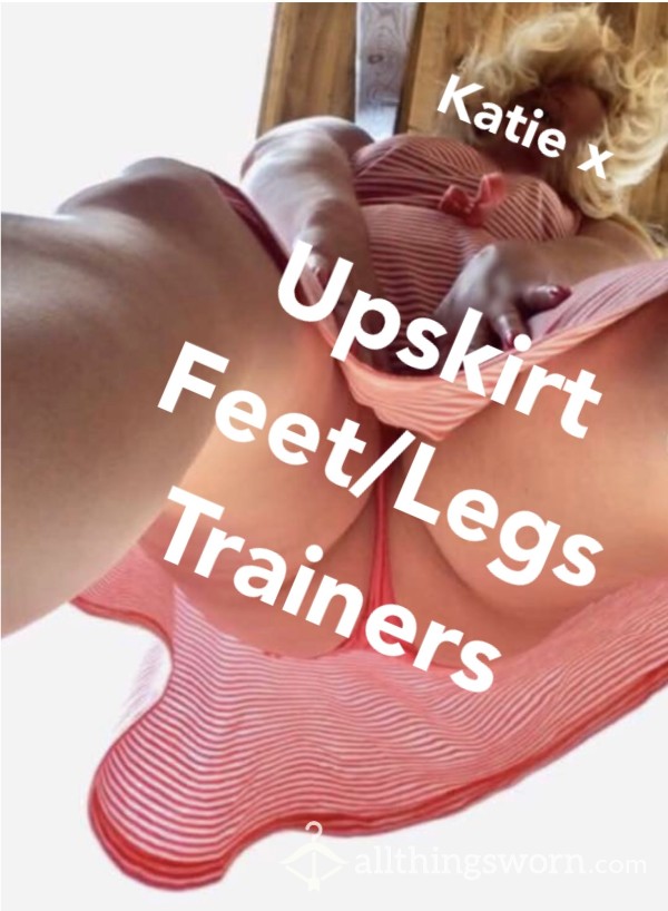Upskirt, Feet, Legs, Trainers