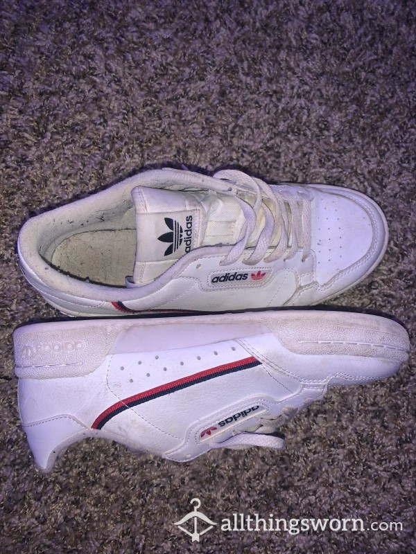 Used Adidas Continental 80's! Old Work Out Shoes! Can Be Worn Again Before Sending!!!!